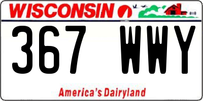 WI license plate 367WWY