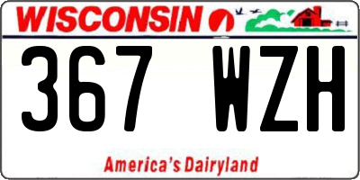 WI license plate 367WZH