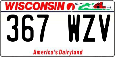 WI license plate 367WZV