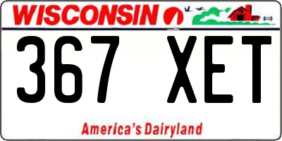 WI license plate 367XET