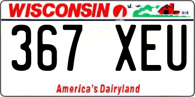 WI license plate 367XEU