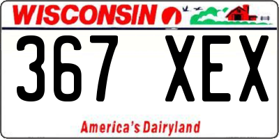 WI license plate 367XEX