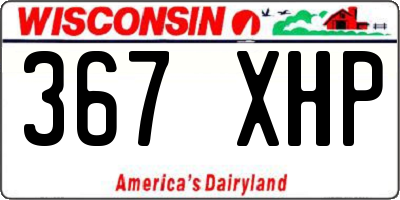 WI license plate 367XHP