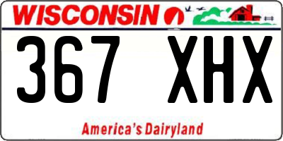 WI license plate 367XHX