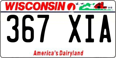 WI license plate 367XIA