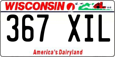 WI license plate 367XIL
