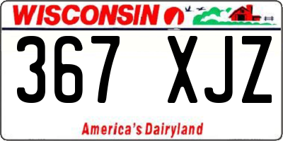 WI license plate 367XJZ