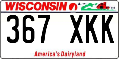 WI license plate 367XKK