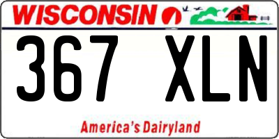 WI license plate 367XLN