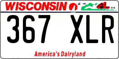 WI license plate 367XLR