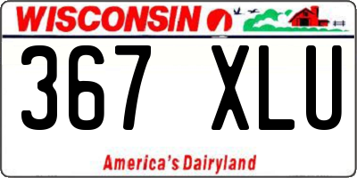 WI license plate 367XLU