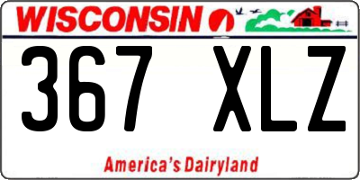 WI license plate 367XLZ
