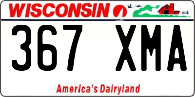 WI license plate 367XMA