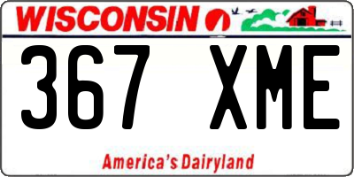 WI license plate 367XME
