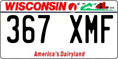 WI license plate 367XMF