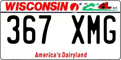 WI license plate 367XMG