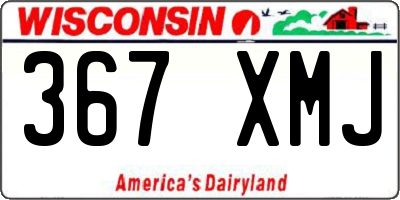 WI license plate 367XMJ