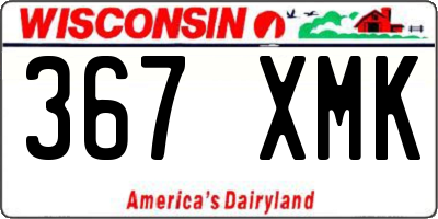 WI license plate 367XMK