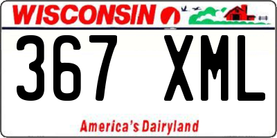 WI license plate 367XML