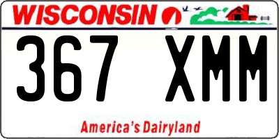 WI license plate 367XMM
