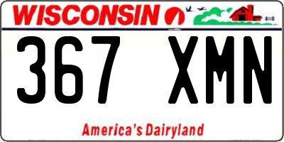 WI license plate 367XMN