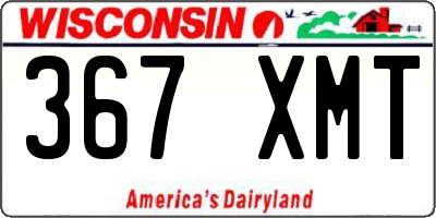 WI license plate 367XMT