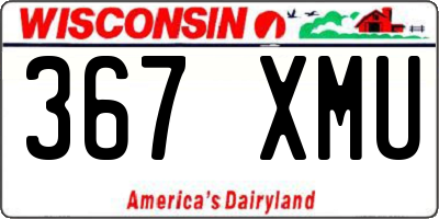 WI license plate 367XMU