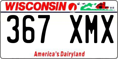 WI license plate 367XMX