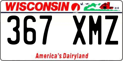 WI license plate 367XMZ