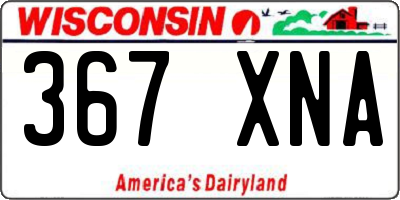 WI license plate 367XNA