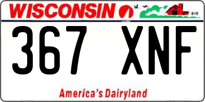 WI license plate 367XNF