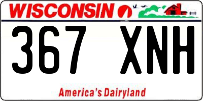 WI license plate 367XNH