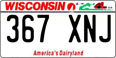 WI license plate 367XNJ