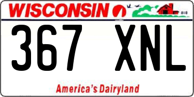 WI license plate 367XNL