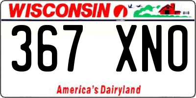WI license plate 367XNO