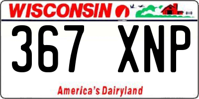 WI license plate 367XNP