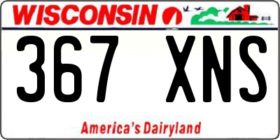 WI license plate 367XNS