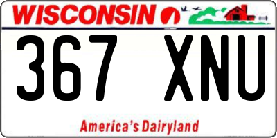 WI license plate 367XNU