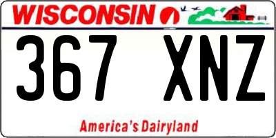 WI license plate 367XNZ
