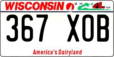 WI license plate 367XOB