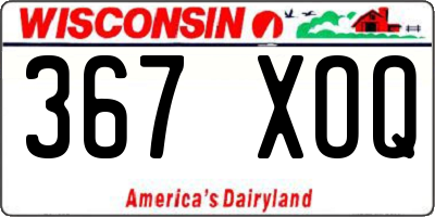 WI license plate 367XOQ
