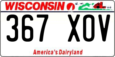 WI license plate 367XOV
