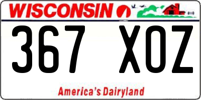 WI license plate 367XOZ