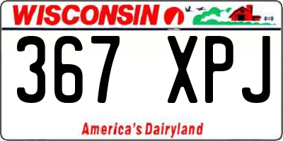 WI license plate 367XPJ