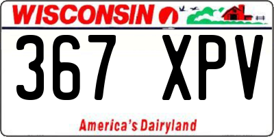 WI license plate 367XPV