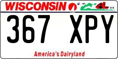WI license plate 367XPY