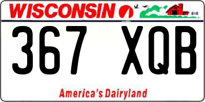 WI license plate 367XQB