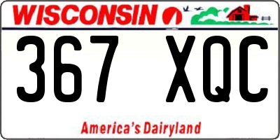 WI license plate 367XQC