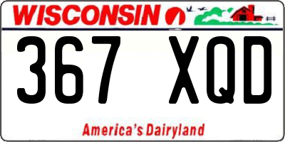 WI license plate 367XQD