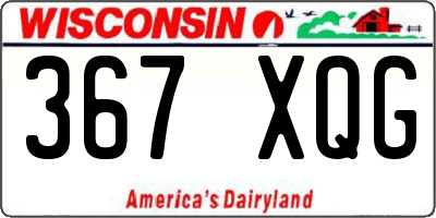 WI license plate 367XQG
